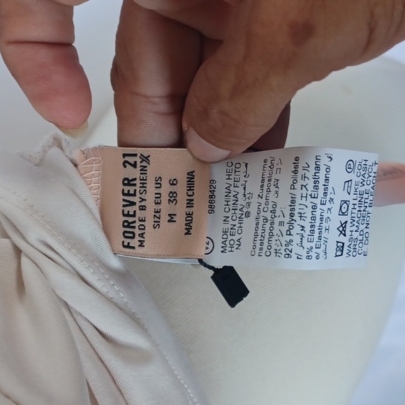 Forever 21 Cream Lace Tank Top, M, 16" PTP - Picture 4 of 5